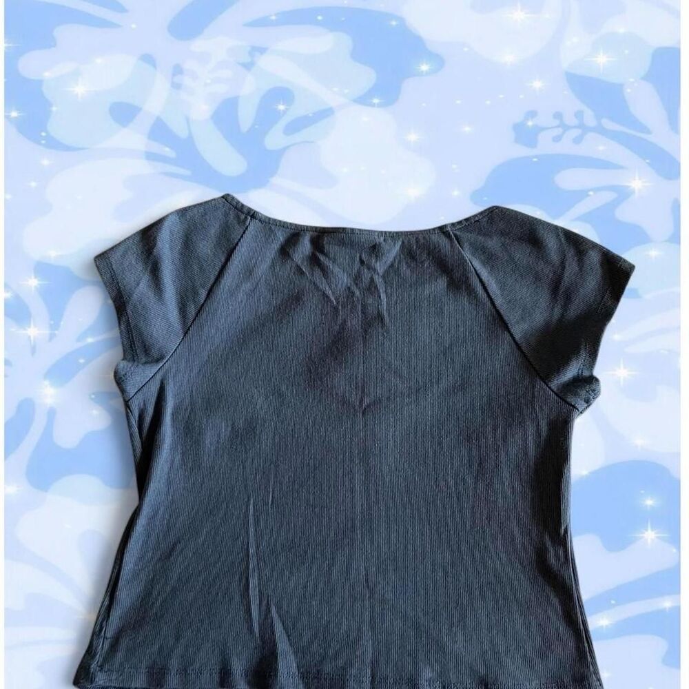 Self Esteem Blue Ribbed Top - Picture 7 of 8